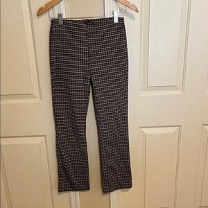 CROSBY by Mollie Burch Brown Checkered Trousers